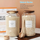 2 PCS Large Glass Jar with Airtight Lid, Glass Food Storage Jars for Tea,Spice,Cereal, Egg,Flour,Coffee and More(98 FL OZ/2800 ml) by CozyNest Decor