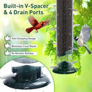 FEED GARDEN Finch Feeders for Outside, Nyjer & Thistle Bird Feeders, 15 Inch Tube Feeder with 12 Small Ports & 8 Perches, Durable Metal Design for Outdoor Hanging, Easy Fill & Clean by CozyNest Decor