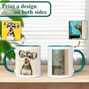 Personalized Coffee Mug, Custom Drawing Portrait Gift, Funny Customized Coffee Gift for Men & Women, Custom Mugs with Pictures, Green 11oz Father's Day Mug by TinyTreasures Baby Boutique