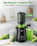 Juicer Machines, ECOSELF 4.35" Large Feed Chute for Family Needs, Professional Hands Free Cold Press Juicer For Whole Fruits & Vegetables, Self Feeding for Juice Extractor Machine, Easy to Clean by CozyNest Decor