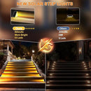 12 Pack Solar Stair Lights Outdoor Stair Lights with Waterproof IP67 LED Solar Light for Outside Light Decor for Stair, Deck, Front Step, Front Porch, Patio, Garden and Backyard by GreenHaven Gardens