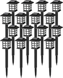 SOLPEX 16 Pack Solar Path Lights - Outdoor, Garden, Yard & Landscape (Warm White) by GreenHaven Gardens