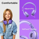 LilGadgets Connect+ Pro Wired Kids Headphones for School w/Microphone, Volume Limiting, Noise Reducing Over-Ear Headset w/Cord, SharePort Technology & SoftTouch Padding, Purple Headphones for Kids by TinyTreasures Baby Boutique