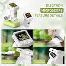 1200X Microscope for Kids with 2 inch Screen STEM Digital Science Kit Rechargeable Handheld Mini Pocket Children Students Slides Portable Gift for Kids Ages 6 to 12 (Green) by TinyTreasures Baby Boutique