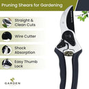Garden Elite’s Alpha Six Bypass Pruning Shears with PVC Handles - Premium Garden Tools for Effortless Cutting Experience – Includes High-Performance Garden Clippers for Precise Trimming & Extra Blade by GreenHaven Gardens