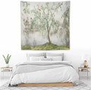 HZOHNAGO Japanese Tapestry Tree Misty Garden Lake Printed Wall Tapestry Ink Painting Wall Hanging for Bedroom Living Room Dorm 60" W x 60" H by CozyNest Decor