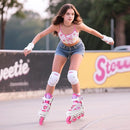 2PM SPORTS Vinal Girls Adjustable Flashing Inline Skates, All Wheels Light Up, Fun Illuminating Skates for Kids Men Adult Women and Boys by TinyTreasures Baby Boutique