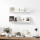 Picture Ledge Shelf, Wood Floating Shelves Set of 2, 36 inch Picture Ledge Shelves, Photo Ledge Nursery Book Shelves Wall Mounted for Living Room Kids' Room Bedroom, Color White by TinyTreasures Baby Boutique