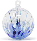 Luke Adams Handmade Glass Gazing Balls for Garden on Clearance – Hand Blown Glass Gazing Ball for Yard Décor – Decorative Garden Globe Raindrop (Blue) by CozyNest Decor