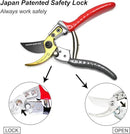 TONMA Bypass Pruning Shears [Made in Japan] 8 Inch Heavy Duty Garden Shears for Gardening, Professional Hand Pruners Garden Clippers with Japanese SK4 Steel Blades, Ergonomic Non-Slip Grip by GreenHaven Gardens