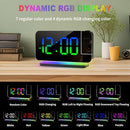 Projection Alarm Clock for Bedroom Ceiling,RGB Digital Clocks Radio with 10 Colors RGB Night Light,Loud Alarm Clock for Heavy Sleepers,USB C Charger Port,Snooze,12/24H,Auto Dimming by TinyTreasures Baby Boutique