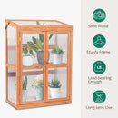MCombo Wooden Cold Frame Greenhouse, Raised Flower Planter Shelf Protection for Outdoor Indoor Use, 0760 (Orange) by GreenHaven Gardens