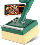 Grill Brush Bristle Free with Scraper,22" Extra Long Steam Grill Brush for Outdoor Grill,Replaceable Cleaning Head,Safe Grill Cleaner for Cast Iron/Stainless-Steel Grates,Ideal BBQ Gifts for Men Dad by GreenHaven Gardens