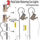 2 Pack Solar Watering Can Lights with Shepherd Hook, 8 Multi-Color Changing Modes, IP65 Waterproof, 60pcs String Lights for Outdoor Garden Pathway Lawn Patio Deck Walkway Courtyard by GreenHaven Gardens