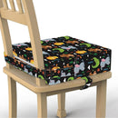 Toddler Booster Seat for Dining Table, Stronger Support Non-Slip Bottom Double Safe Straps Booster Seat Dining Toddler, Portable Travel Increasing Cushion (Black) by TinyTreasures Baby Boutique