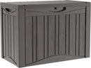50 Gallon Waterproof Large Resin Deck Box Indoor/Outdoor Lockable Storage Container and Seating for Garden, Pool, and Patio (50 Gallon, Grey) by GreenHaven Gardens