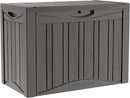 45 Gallon Double-Wall Resin Deck Box - Lockable Waterproof Outdoor Storage Box, 515bs Capacity & Doubles as Seating for Patio Furniture - Garden Tools, Pool Accessories (Brown) by CozyNest Decor
