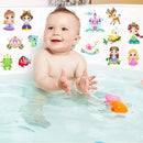 Window Clings Stickers for Kids Window Gel Clings Decals Thick Gel Clings Toddlers and Adults Classroom Home Nursery Airplane Birthday Party Supplies (Princess1)