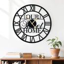 20inches/50cm Wall Clocks Roman Numeral Battery Powered No Ticking Silent Modern Unique Metal Wall ClocksSuitable Living Room Kitchen Bedroom Fireplace Office Farmhouse by CozyNest Decor