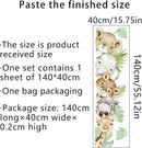 55.12 x 15.75 InchWatercolor Jungle Animal Wall Decals Tiger Elephant Zebra Giraffe Hippo Forest Wall Stickers Removable Peel and Stick Stickers for Baby Nursery Playroom Bedroom Classroom by TinyTreasures Baby Boutique