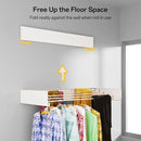 Wall Mounted Drying Rack for Laundry 31.5'', Folding Drying Rack Clothing Wall Mount with 5 Rods, Space Saving for Indoor Outdoor Bathroom Balcony (White 31.5") by CozyNest Decor