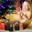 Glass Realistic Flickering Flameless Candles with Remote Timer, LED Pillar Candles Battery Operated with 3D Wick, Real Wax Fake Candles Home Decor for Wedding Festival Party by GreenHaven Gardens