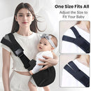 Baby Sling Carrier - Adjustable Baby Sling 2025 Upgraded Toddler Sling Comfortable Baby Wrap Carriers Ergonomic-Designed, Travel Friendly Carrying 10-45 Lbs(Black) by TinyTreasures Baby Boutique