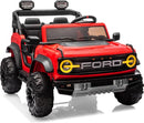 Ford Bronco 24V Ride on Toys for Boys & Girls, 2 Seater Kids Electric Car with Remote Control, Kids Ride on Truck with 4 Wheels Suspension, Led Lights, Safety Belt (24V, Red) by TinyTreasures Baby Boutique