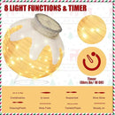 BRIGHTDECK Outdoor Christmas Ornaments, Lighted Pop-Up Outdoor Holiday Ball Decoration with 80 LED Lights, 8 Light Modes, Lighted Collapsible Holiday Decorations for Yard, Home(Beige) by CozyNest Decor