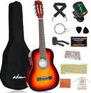 ADM Beginner Acoustic Classical Guitar 30 Inch Nylon Strings Wooden Guitar Bundle Kit for Kid Boy Girl Student Youth Guitarra Online Lessons with Gig Bag, Strap, Tuner, Extra String,Pick,Sunbrust 1 by TinyTreasures Baby Boutique