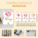 Custom Baby Bedding Set - 5 Pcs Customized Nursery Bedding Set with Name - Comfortable Double Layer Crib Sets for Girls Boys - Personalized Gifts for Toddler Infant New Parents - Orange Flowers by TinyTreasures Baby Boutique