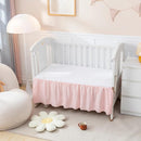 PINNKKU 3-Piece Crib Bedding Set for Boy Girls, Includes Skirt, Blanket and Sheet, Baby Bedding, Pintuck Pinch Pleat Pink by TinyTreasures Baby Boutique