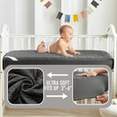 BEDLORE Waterproof Mattress Protector Crib, 2 Pack Soft Gray Mattress Pad, Noiseless Machine Washable Mattress Cover, Ultimate Protection for Your Baby's Crib Toddler Bed (52''x28'') by TinyTreasures Baby Boutique