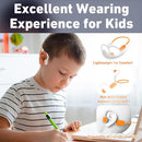 Kids Headphones, Bluetooth 5.2 Air Conduction Open Ear Headphones, 85dB Volume Limiting, Stereo Sound with Mic, IPX5 Waterproof, 20H Playtime, Perfect for School and Outdoor Activities-White by TinyTreasures Baby Boutique