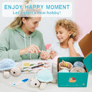Eelexa Crochet Kit for Beginners, Amigurumi Crocheting Animal Kits, with Step-by-Step Video Tutorials for Kids Adults Beginner - 2 Pack Turtles by TinyTreasures Baby Boutique