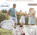 Baby Lounger Cover Only for Newborns, 100% Cotton Soft Portable Baby Nest Lounger Cover, Breathable Infant Lounger Replacement Cover, Lounger Pillow Cover Fit for Snuggle Me, Cover Only(Leaf Pattern) by TinyTreasures Baby Boutique