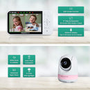 Babysense Prisma Baby Monitor with Camera and Audio, 5” HD Video Baby Monitor with 2 Cameras, 6-Color Night Light, Split Screen, Sound Machine with White Noise & Lullabies, Secure No WiFi by TinyTreasures Baby Boutique
