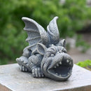 OwMell Gargoyle Statue Garden Guardian Sculpture Figurine Gothic Indoor Outdoor Garden Decor Statue 7 Inch - Lying by GreenHaven Gardens