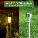 Solar Lights Outdoor Waterproof, Stainless Steel LED Landscape Lighting, Solar Garden Lights Solar Powered, Outdoor Solar Lights for Yard, Pathway, Walkway, Patio, Lawn - 16 Pack (Warm White) by CozyNest Decor