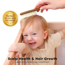 Yoofoss 4 Piece Baby Hair Brush and Comb Set, Wooden Baby Hair Brush with Natural Ultra Soft Goat Hair, Baby Comb Set for Boy, Girl - Walnut by TinyTreasures Baby Boutique