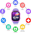 PlayZoom 4 Kids Smartwatch – 1.83” Color Touchscreen, 25+ Games, Selfie Camera, Audiobooks, Songs, Step Tracker, Parental Controls, Waterproof, for Ages 4-12 (Purple Unic) by TinyTreasures Baby Boutique