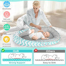 Baby Lounger - Baby Lounger for Newborn 0-24 Months, Breathable and Soft Cotton Cover Baby Nest, Portable Cozy Tummy Time Lounger for Home and Travel, Ideal Baby Essentials & Shower Gifts by TinyTreasures Baby Boutique