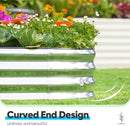 Quictent Galvanized Raised Garden Bed Kit, 8x4x1 ft Oval Metal Planter Box for Vegetables, Rubber Strip Edging Included (Silver) by GreenHaven Gardens