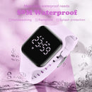 Kids Watches for Girls Boys Digital Sport Watch with Step Counter Pedometer Vibration Alarm Clock, No App Waterproof Fitness Tracker Kids Watch Boys Girls Teens Students Ages 5-16 by TinyTreasures Baby Boutique
