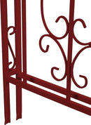Evergreen Plow & Hearth Arch Metal Outdoor Garden Arbor | Montebello | 7 Feet Tall | Red | Iron Trellis Lattice for Climbing Plants | Wedding | Outdoor Patio Decor (Red) by GreenHaven Gardens