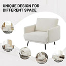 Oversized Accent Chair for Living Room Chairs Reading Arm Chair Comfy Modern Single Sofa Side Chairs with Metal Legs & Soft Cushion for Bedroom, Balcony,Waiting Room (Chenille, Oatmeal) by CozyNest Decor