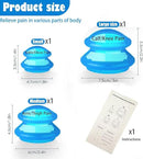 3Pcs Cupping Therapy Set-Professional Silicone Cupping, Suitable for Facial Body Massage/Deep Myofascial Release/Pain Relief/Muscle Relaxation & More (Blue,3pcs) by CozyNest Decor