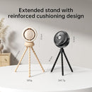 JISULIFE Stroller Fan Baby Large, Safe Bladeless for Crib, Desk, 4000mAh Battery Rechargeable Portable Cooling Fan with Air Turbo Tech, Night Light, Food-Grade Gift for Mom/Dad/Friend - Brown by TinyTreasures Baby Boutique