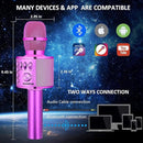BONAOK Wireless Bluetooth Karaoke Microphone,3-in-1 Portable Handheld Karaoke Mic Speaker Machine Birthday Home Party for PC or All Smartphone (Q37 Purple) by TinyTreasures Baby Boutique