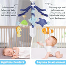 Ocean Animals Baby Crib Mobile - Musical Baby Mobile for Crib with 12 Lullabies for Boys & Girls, Baby Mobile for Bassinet for New Borns, Nursery Mobiles, Fits Standard Cribs by TinyTreasures Baby Boutique